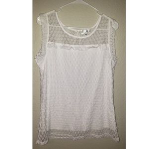 White lace tank top